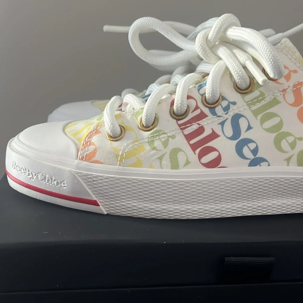 SEE BY CHLOE Colorful Tennis Sneakers - Picture 3 of 9